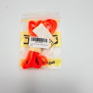DELELE 2 Pair Oval Shoelaces Fluorescent Orange 51.18 Inch Neon Athletic Laces